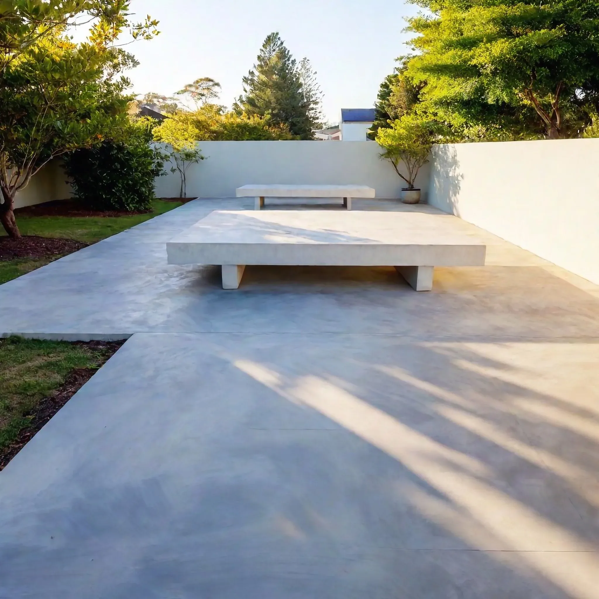 Finished concrete patio, part of the range of work across Brisbane southside