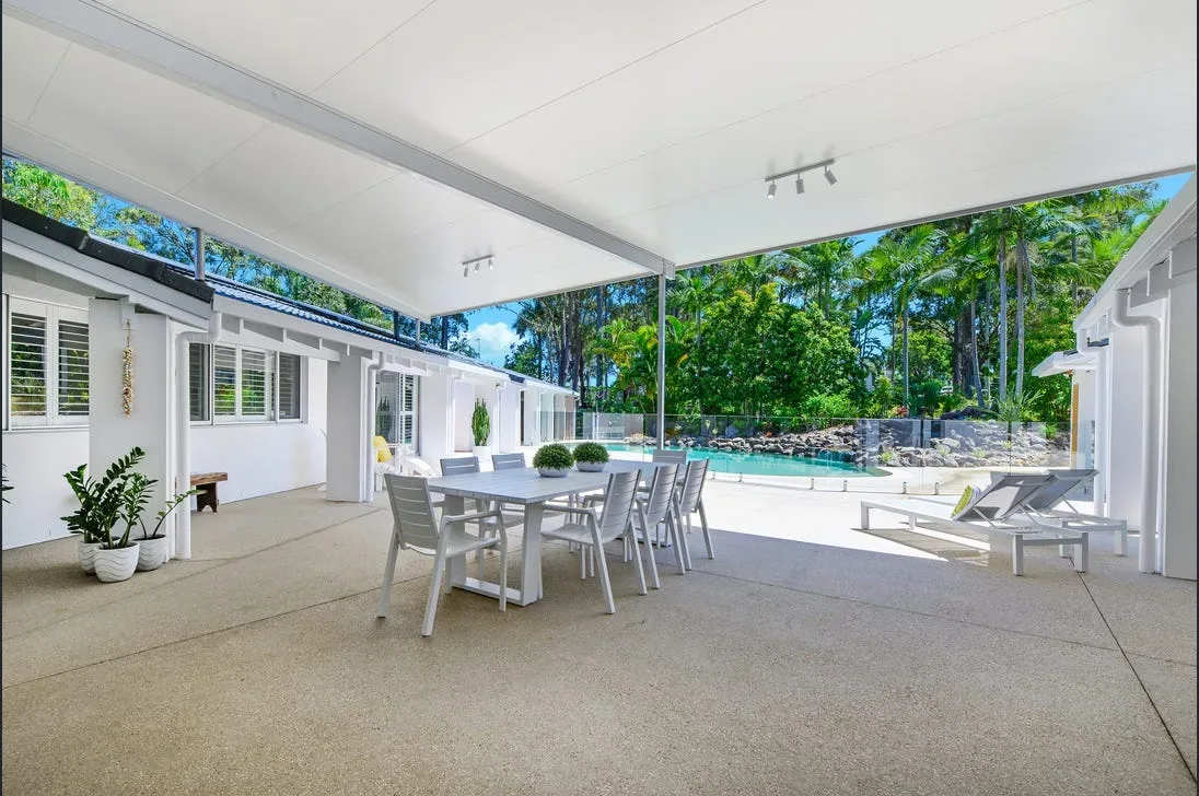 Concrete patio finished with a slip-resistant surface