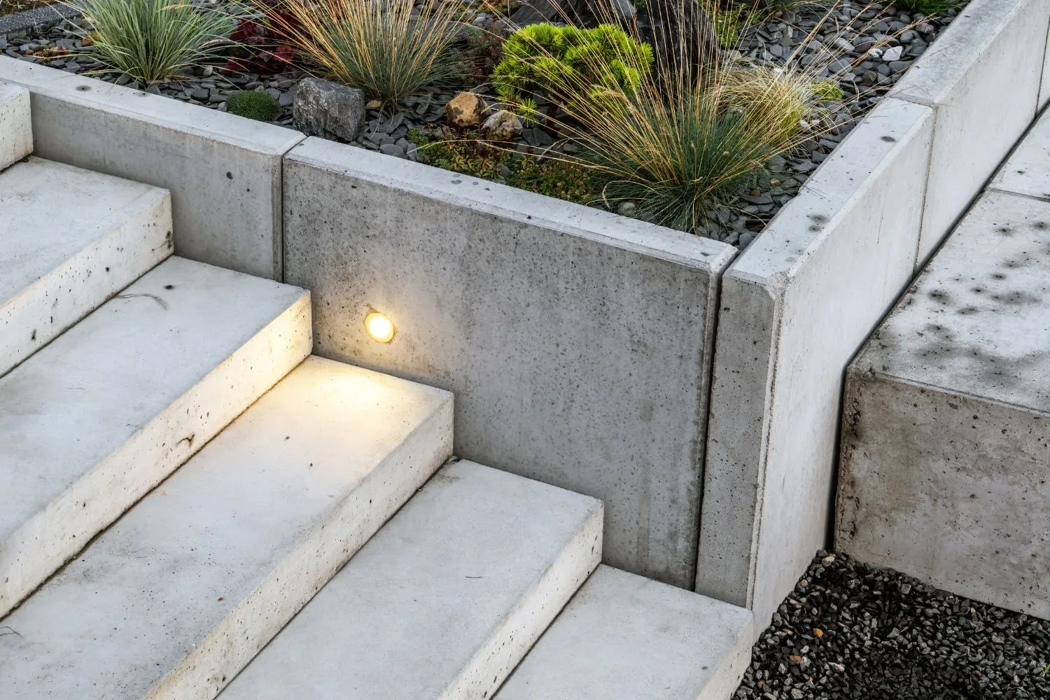 Durable concrete steps around a Brisbane southside property