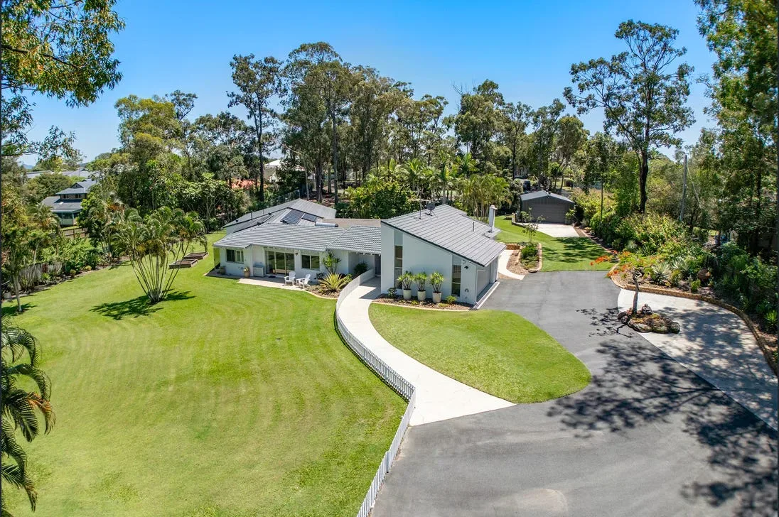 Freshly poured concrete driveway on a Brisbane southside property